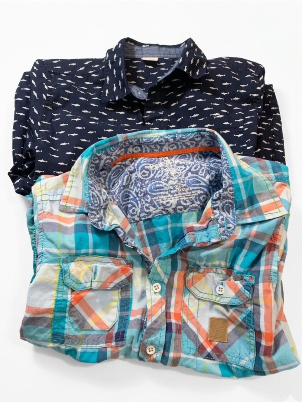 Boys Button-Up short sleeve Shirts. Size medium (8.) Gymboree & epic threads.